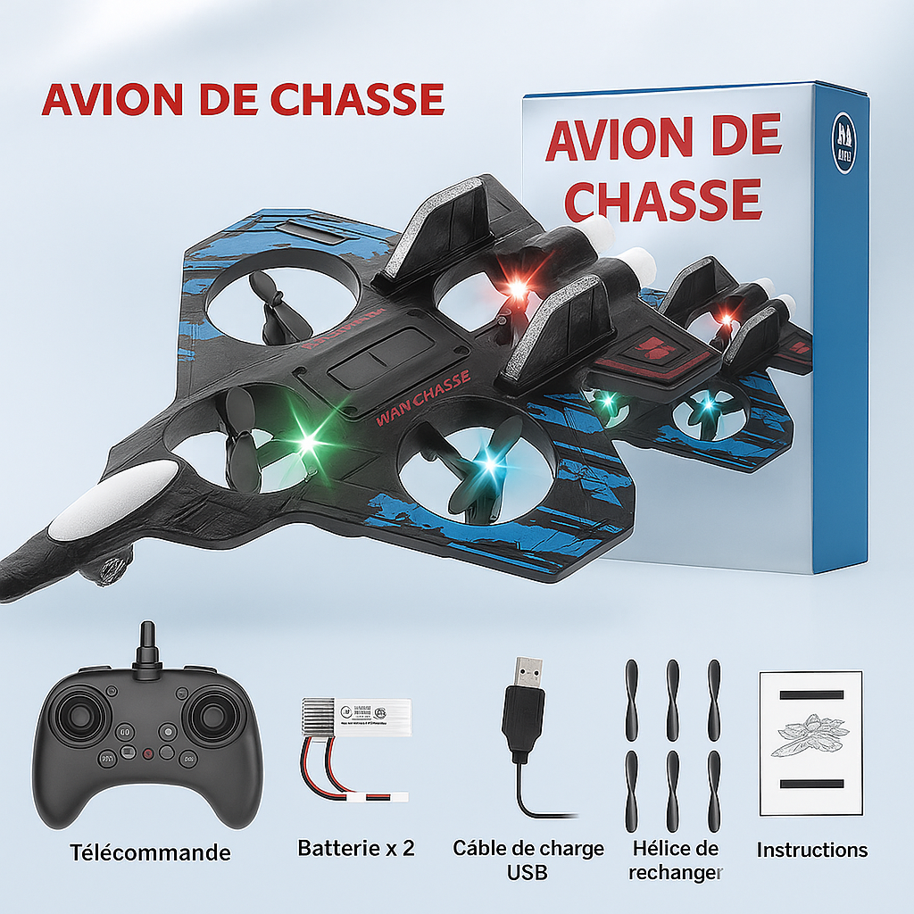 Avion de chasse incassable télécommandé