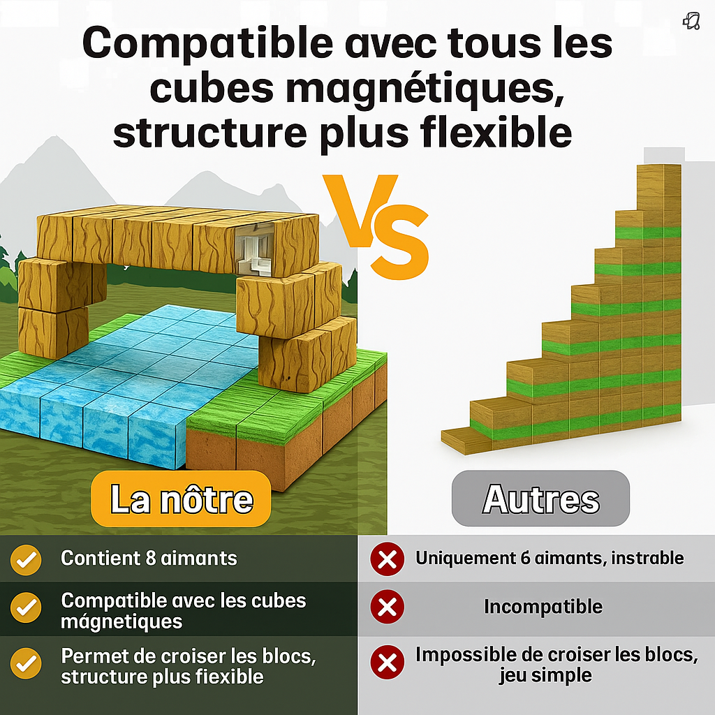 Jeux de bloc magnétique Montesorri