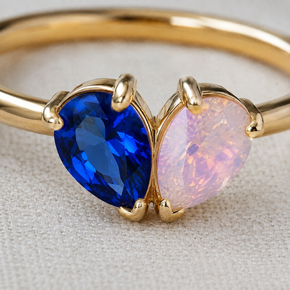 Bague Toi & Moi — Vos Deux Pierres de Naissance