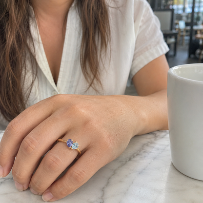 Bague Toi & Moi — Vos Deux Pierres de Naissance