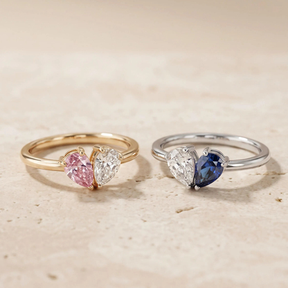 Bague Toi & Moi — Vos Deux Pierres de Naissance