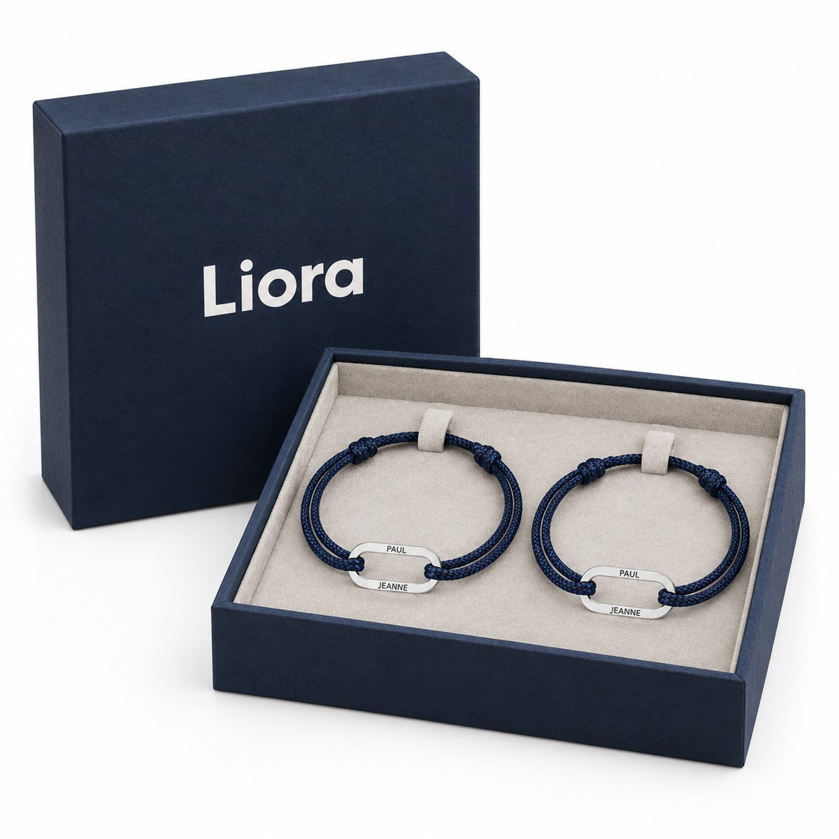 Deux bracelets Lien dans l'écrin Liora