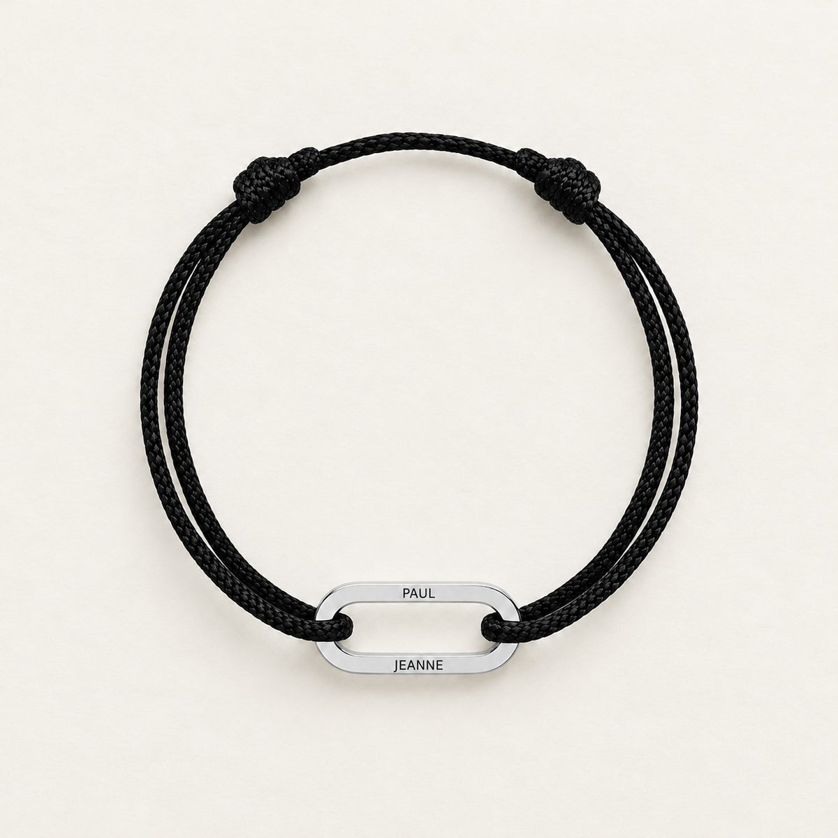 Bracelet Lien Liora, cordon noir