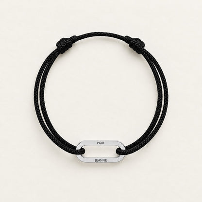 Bracelet Lien Liora, cordon noir