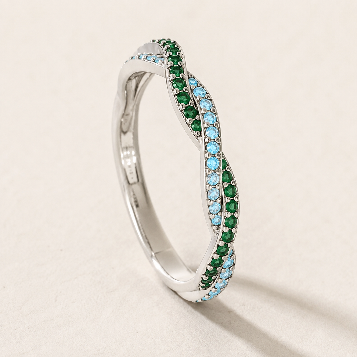 Bague Infinité — Vos Deux Pierres de Naissance