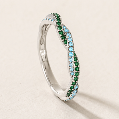 Bague Infinité — Vos Deux Pierres de Naissance