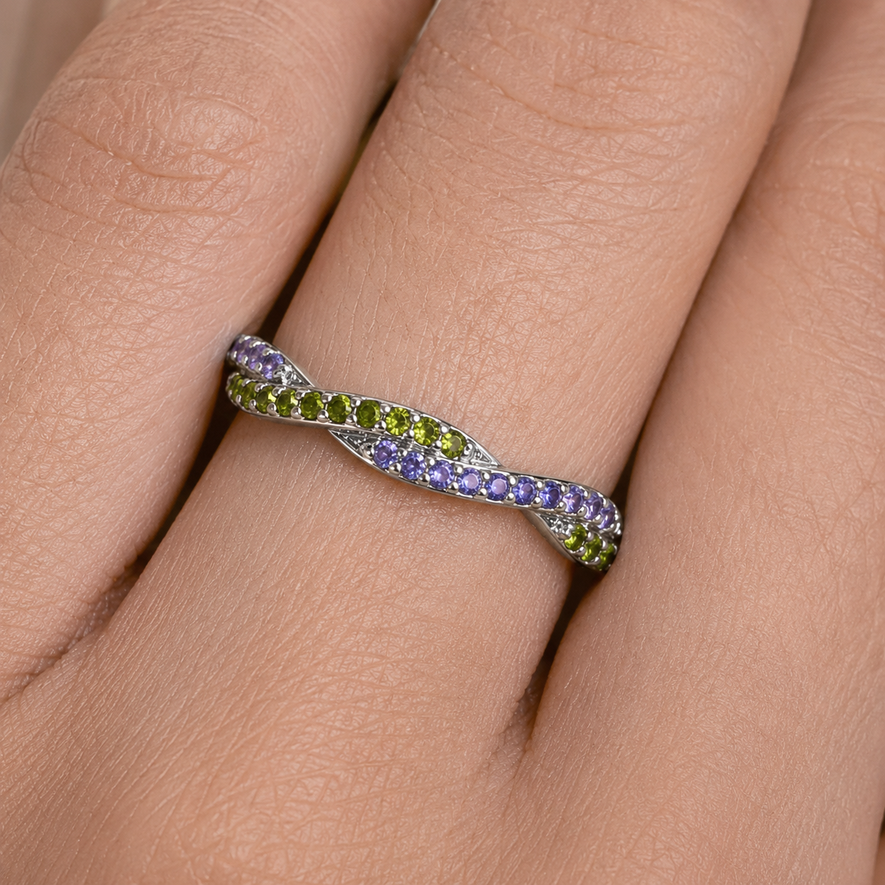 Bague Infinité — Vos Deux Pierres de Naissance