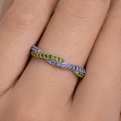 Bague Infinité — Vos Deux Pierres de Naissance