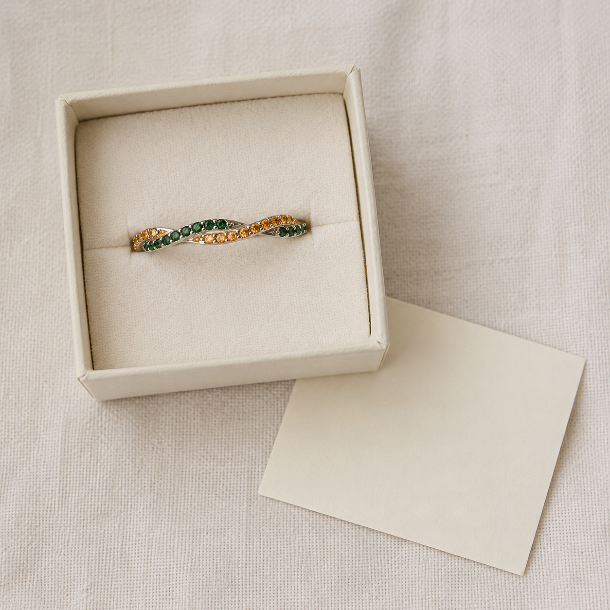 Bague Infinité — Vos Deux Pierres de Naissance