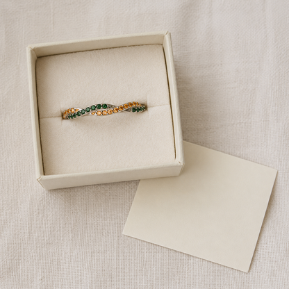 Bague Infinité — Vos Deux Pierres de Naissance